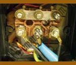 #83-FF “C” Contactors 3 Phase – Steps to determine press main voltage – especially Secondary Coil Voltage for #82-  --Shunts across 3 posts on most 3 phase motors. Typically 220vac or 380vac