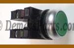 #84-PPP  Push Button 22mm Type - “Momentary Action” Push Button – No Light – 2 Contacts 1NO 1NC – Green