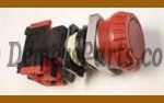 #84-R  Push Button 22mm Type - Early Original Manufacturer 22mm Square – Emergency Stop 2NC